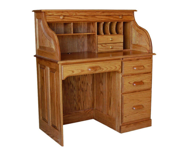 Traditional Single Pedestal Rolltop Desk