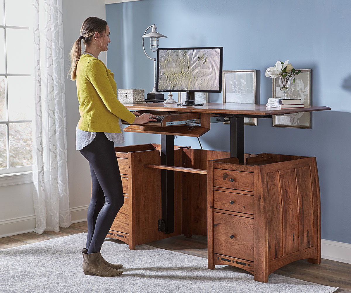 Forks Valley Boulder Creek Sit To Stand Desk - Thumbnail 2