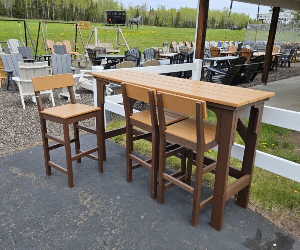 6' Buffet Bar Table with 3 Bar Chairs